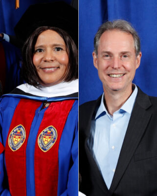 Headshots of Jessica and Steve Sarowitz