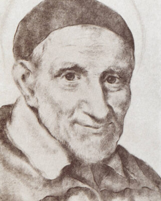 Drawn portrait of St. Vincent de Paul